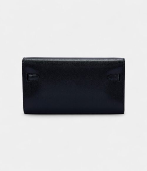 Hermès Kelly Wallet To Go Black Goat Electrum Hardware