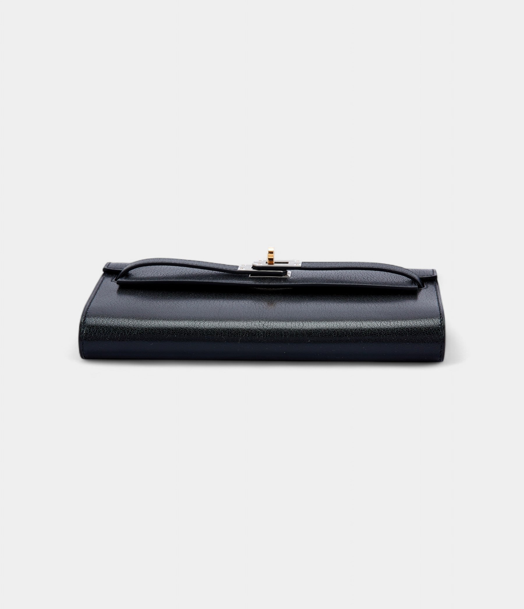 Hermès Kelly Wallet To Go Black Goat Electrum Hardware