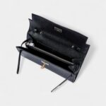 Hermès Kelly Wallet To Go Black Goat Electrum Hardware