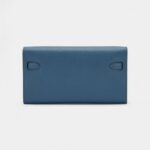 Hermès Kelly Wallet To Go Bleu de Prusse Evercolor Leather Gold Hardware