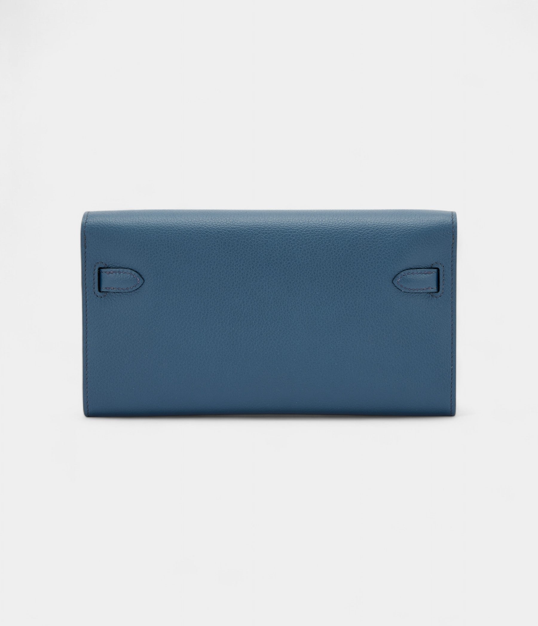 Hermès Kelly Wallet To Go Bleu de Prusse Evercolor Leather Gold Hardware