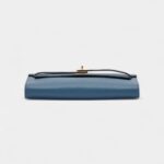 Hermès Kelly Wallet To Go Bleu de Prusse Evercolor Leather Gold Hardware
