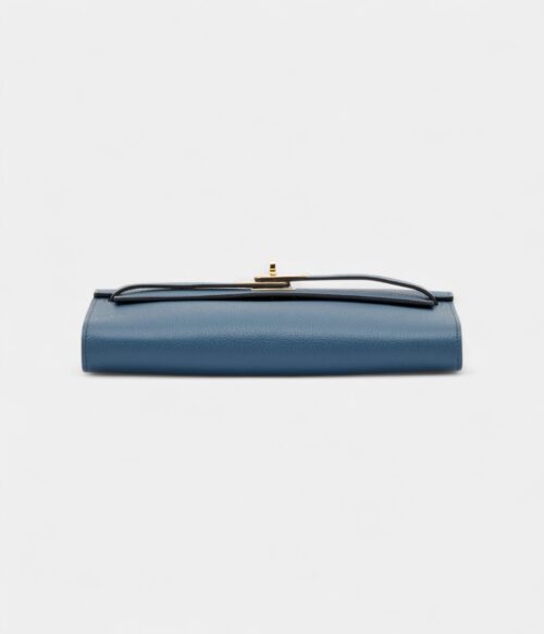 Hermès Kelly Wallet To Go Bleu de Prusse Evercolor Leather Gold Hardware