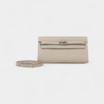 Hermès Kelly Wallet To Go Concrete Clemence Leather Palladium Hardware