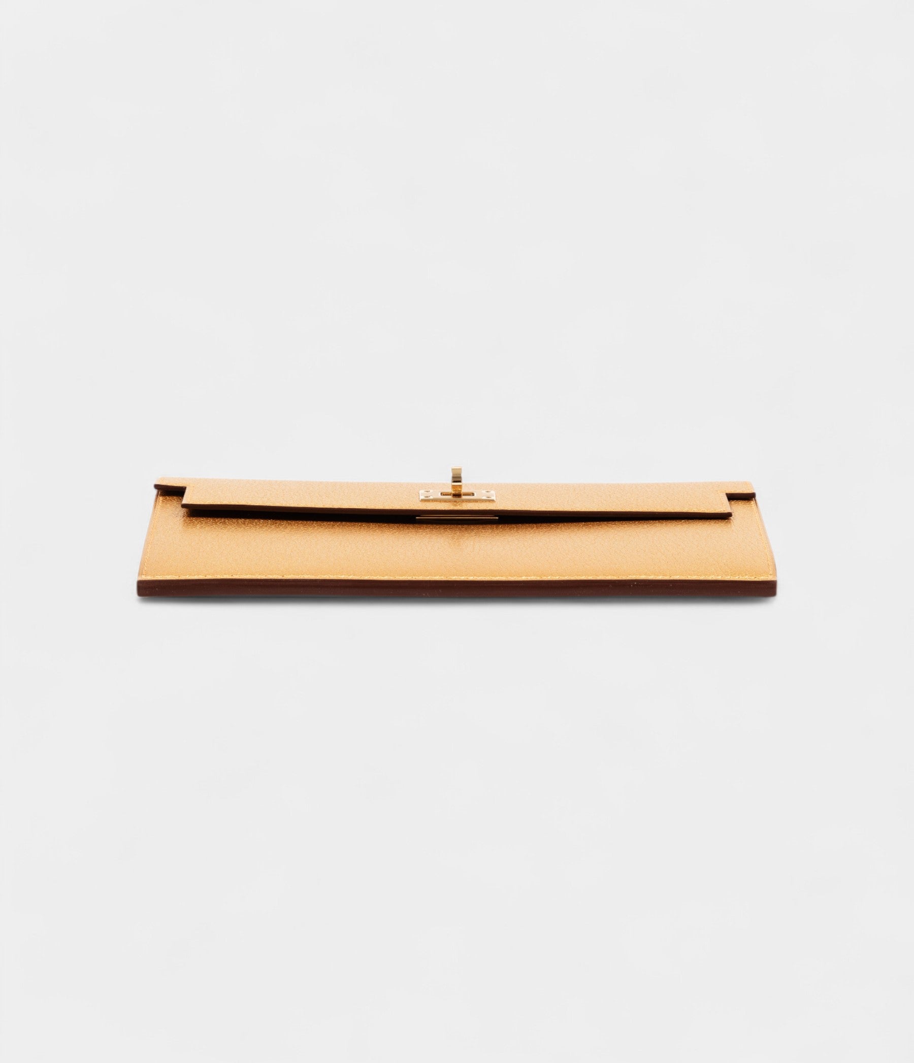Hermès Kelly Wallet To Go Doré Chamkila Light Leather Permabrass Hardware