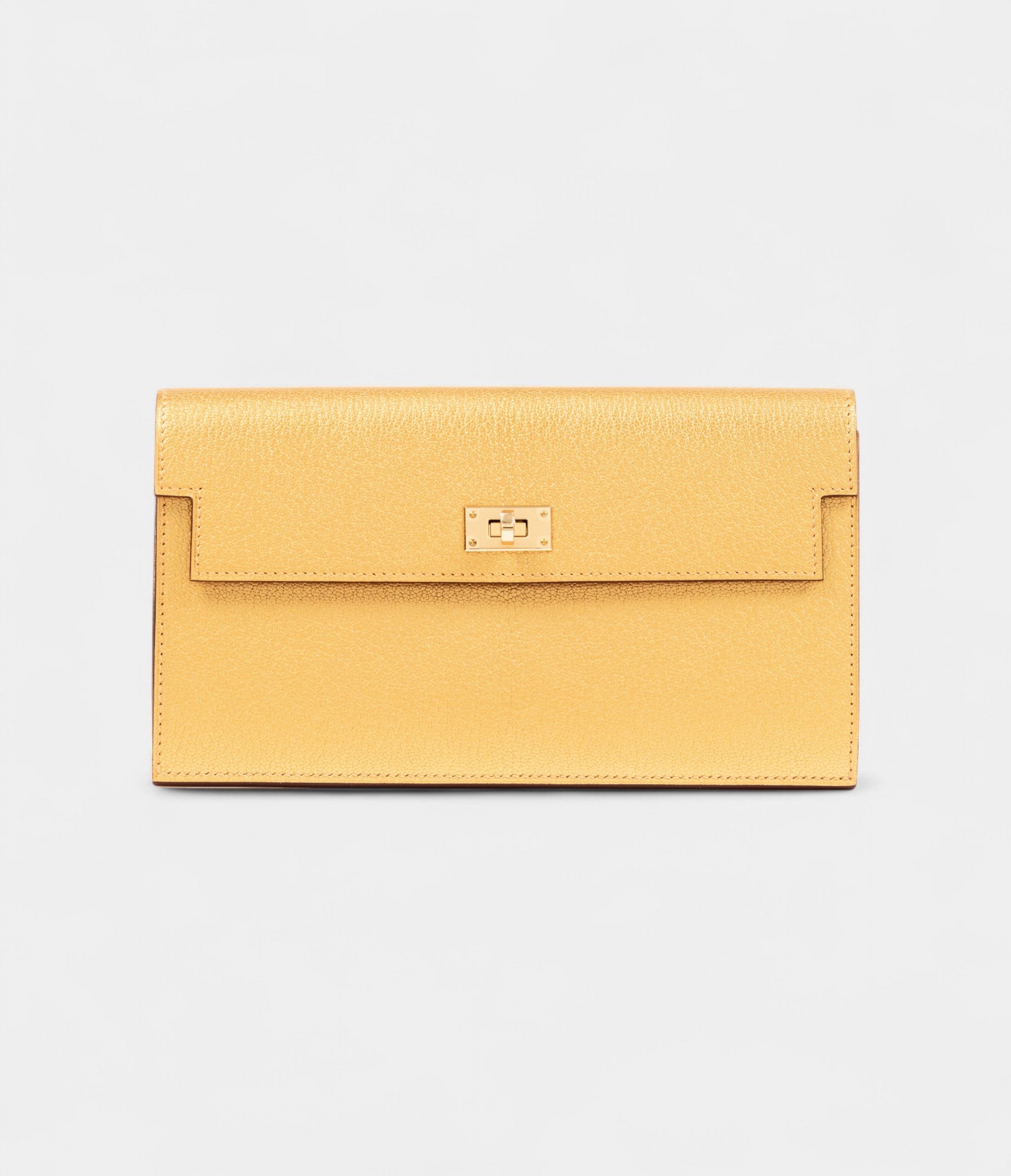 Hermès Kelly Wallet To Go Doré Chamkila Light Leather Permabrass Hardware