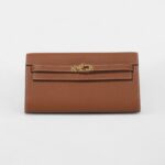 Hermès Kelly Wallet To Go Gold Epsom Palladium Hardware