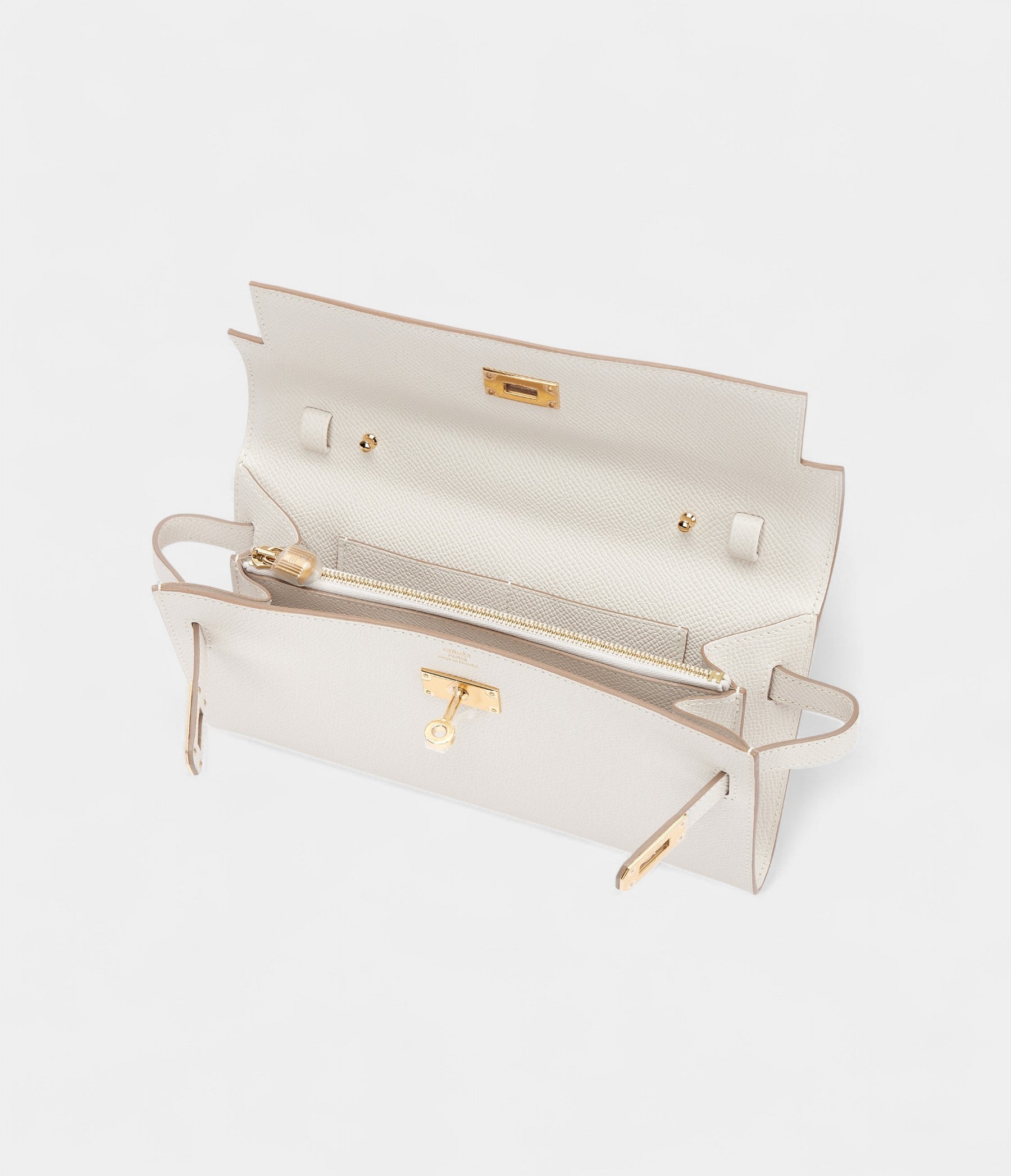 Hermès Kelly Wallet To Go Gris Pale Epsom Palladium Hardware