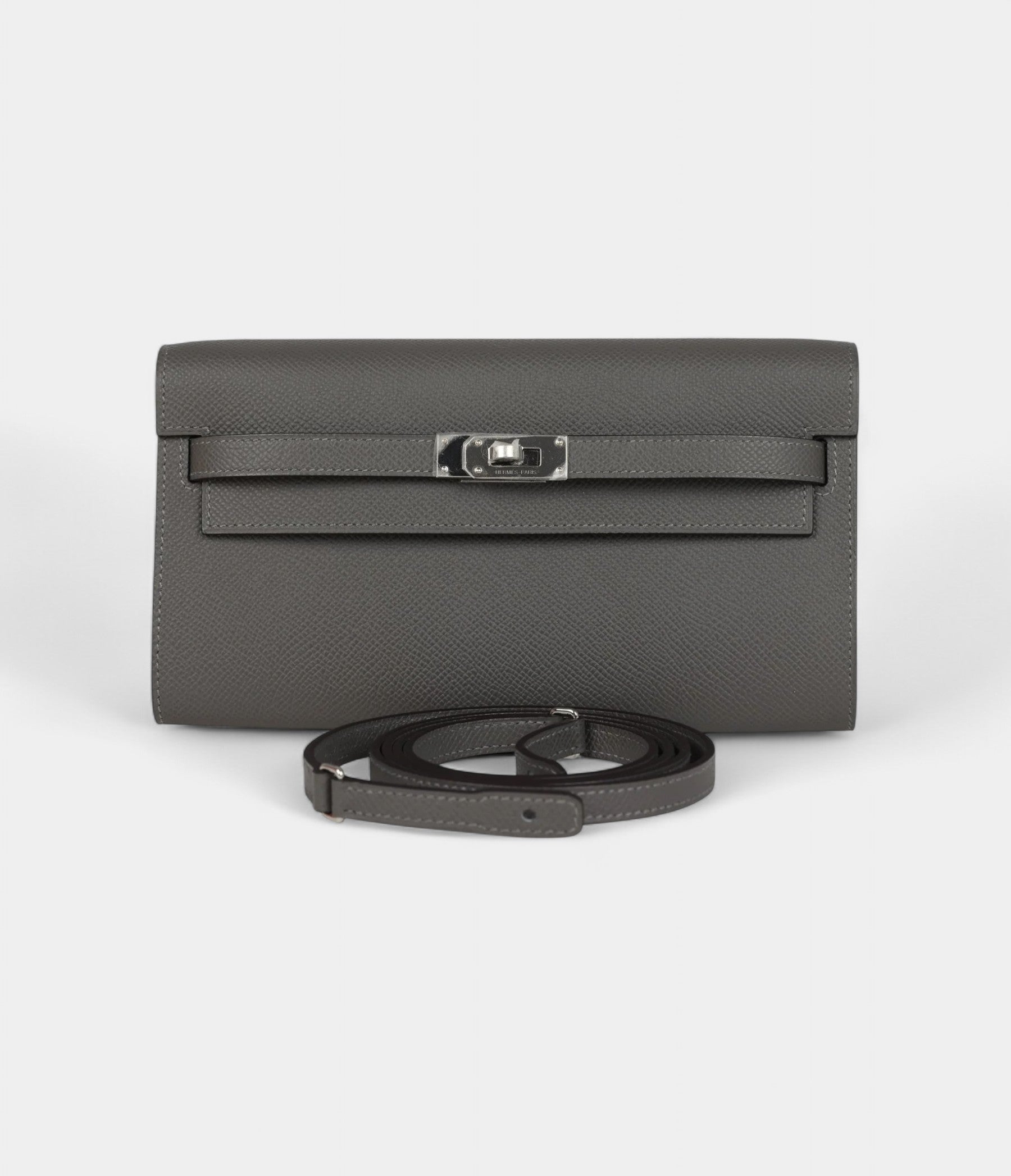 Hermès Kelly Wallet To Go Gris Meyer Epsom Palladium Hardware