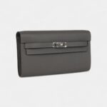Hermès Kelly Wallet To Go Gris Meyer Epsom Palladium Hardware