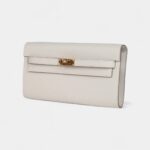 Hermès Kelly Wallet To Go Gris Pale Epsom Gold Hardware