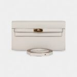 Hermès Kelly Wallet To Go Gris Pale Epsom Gold Hardware