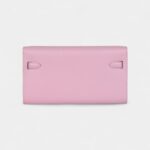Hermès Kelly Wallet To Go Mauve Sylvestre Epsom Palladium Hardware
