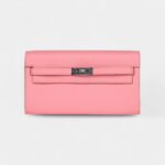 Hermès Kelly Wallet To Go Rose Confetti Epsom Palladium Hardware