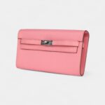 Hermès Kelly Wallet To Go Rose Confetti Epsom Palladium Hardware
