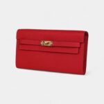 Hermès Kelly Wallet To Go Rouge De Coeur Epsom Gold Hardware