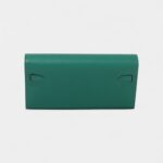 Hermès Kelly Wallet To Go Vert Jade & Bleu Brume Epsom Palladium Hardware