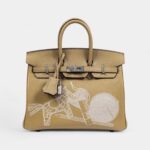 Hermès Limited Edition Biscuit Swift In and Out Birkin 25 Palladium Hardware