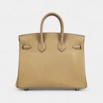 Hermès Limited Edition Biscuit Swift In and Out Birkin 25 Palladium Hardware