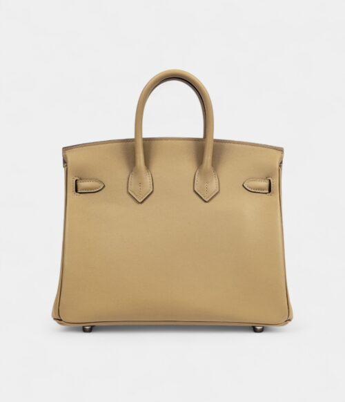Hermès Limited Edition Biscuit Swift In and Out Birkin 25 Palladium Hardware