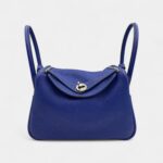 Hermès Lindy 26 Blue Electric in Clemence, Palladium hardware