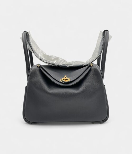 Hermès Lindy 26 Caban in Evercolor Leather with Gold Hardware