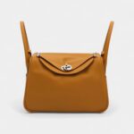 Hermès Lindy 26 Verso in Sesame and Lime Swift Leather with Palladium Hardware
