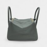 Hermès Lindy 26 in Almond Green Evercolor Leather With Gold Hardware