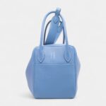 Hermès Lindy 26 in Bleu Paradis Clemence Leather with Palladium Hardware