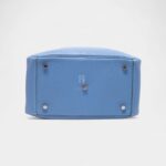 Hermès Lindy 26 in Bleu Paradis Clemence Leather with Palladium Hardware