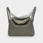 Hermès Lindy 26 in Gris Meyer Evercolor Leather with Gold Hardware