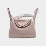 Hermès Lindy 26 in Mauve Pale Clemence Leather with Palladium Hardware