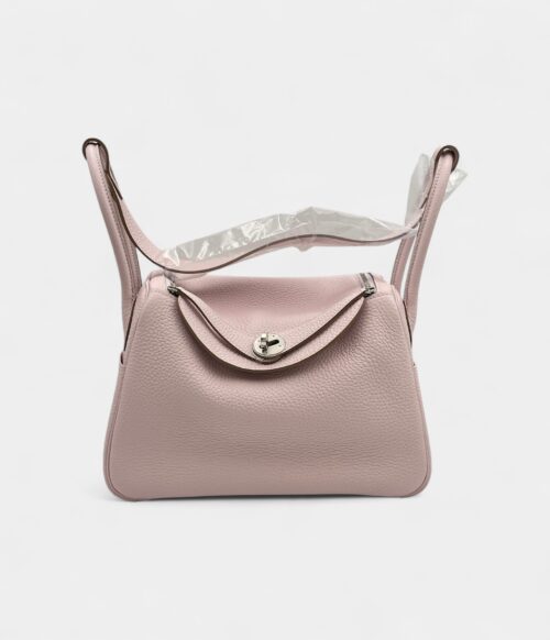 Hermès Lindy 26 in Mauve Pale Clemence Leather with Palladium Hardware