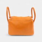 Hermès Lindy 26 in Orange Shoulder Bag Clemence Leather with Gold Hardware