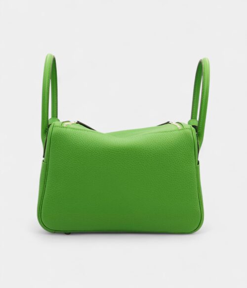 Hermès Lindy 26 in Yucca Green Leather with Palladium Hardware