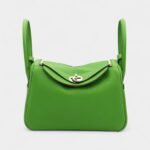Hermès Lindy 26 in Yucca Green Leather with Palladium Hardware
