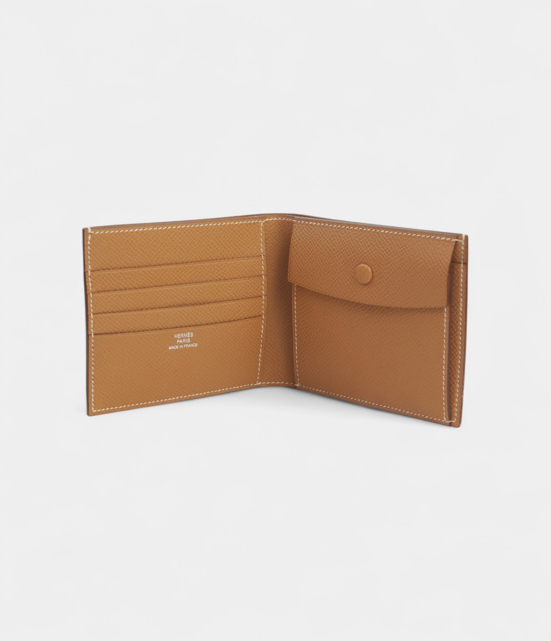 Hermès MC² Copernic Compact Wallet in Gold Epsom Calfskin Square