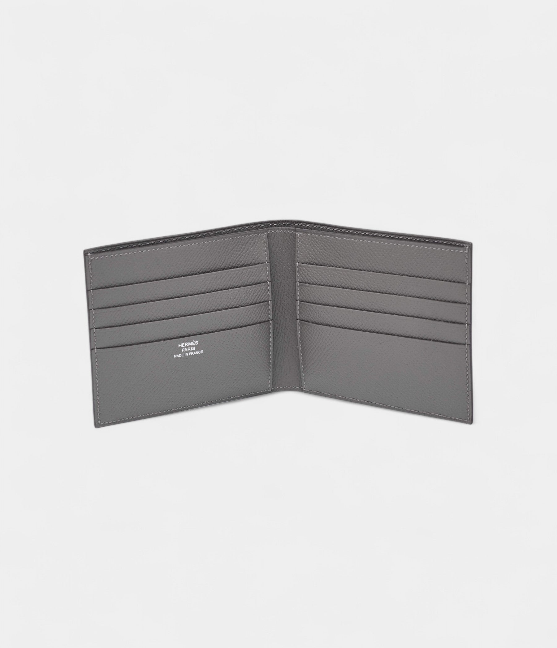 Hermès MC² Copernic Compact Wallet in Gris Epsom Leather