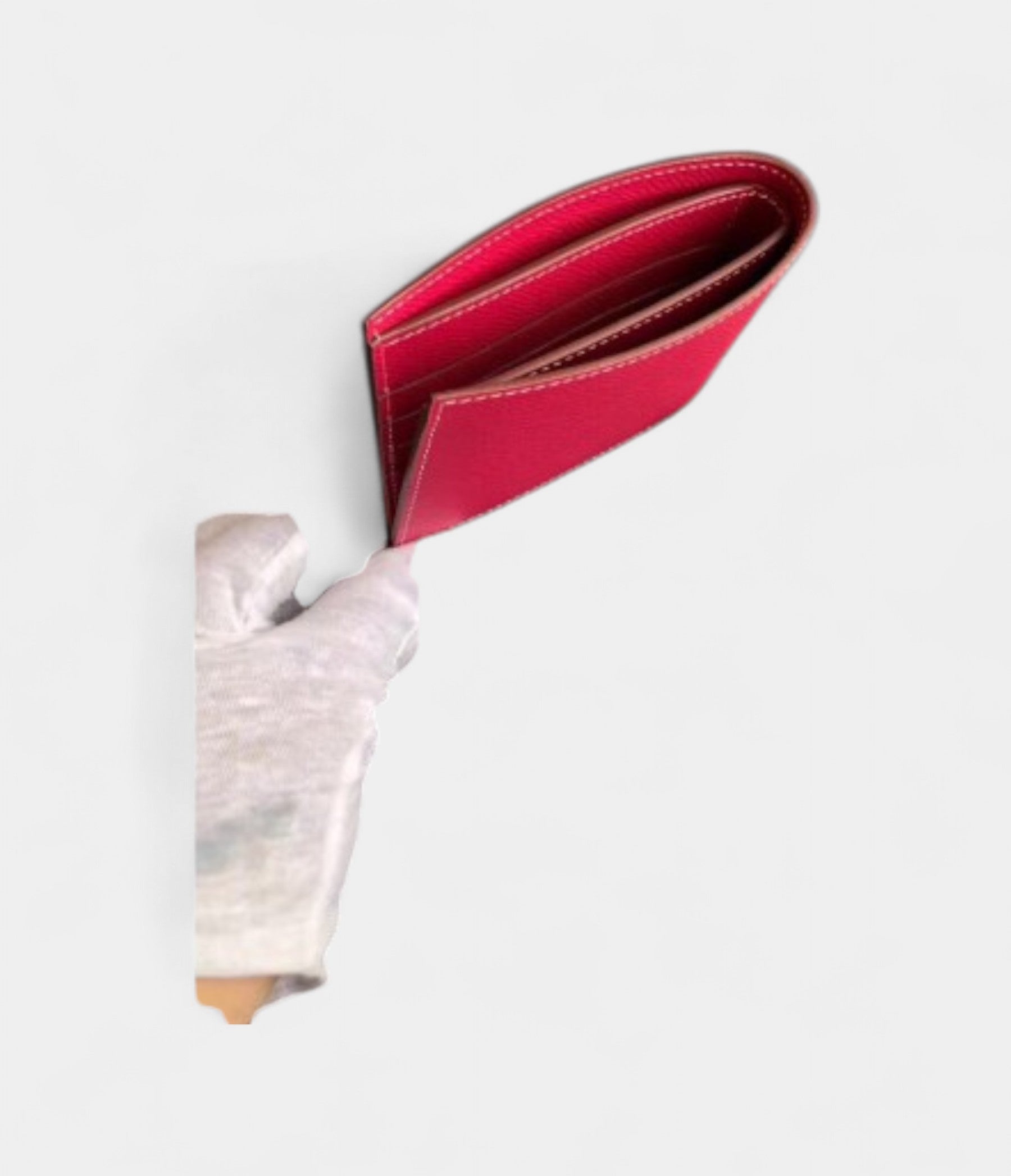 Hermès MC² Copernic Compact Wallet in Rose Red Epsom Leather