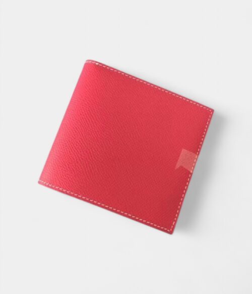 Hermès MC² Copernic Compact Wallet in Rose Red Epsom Leather