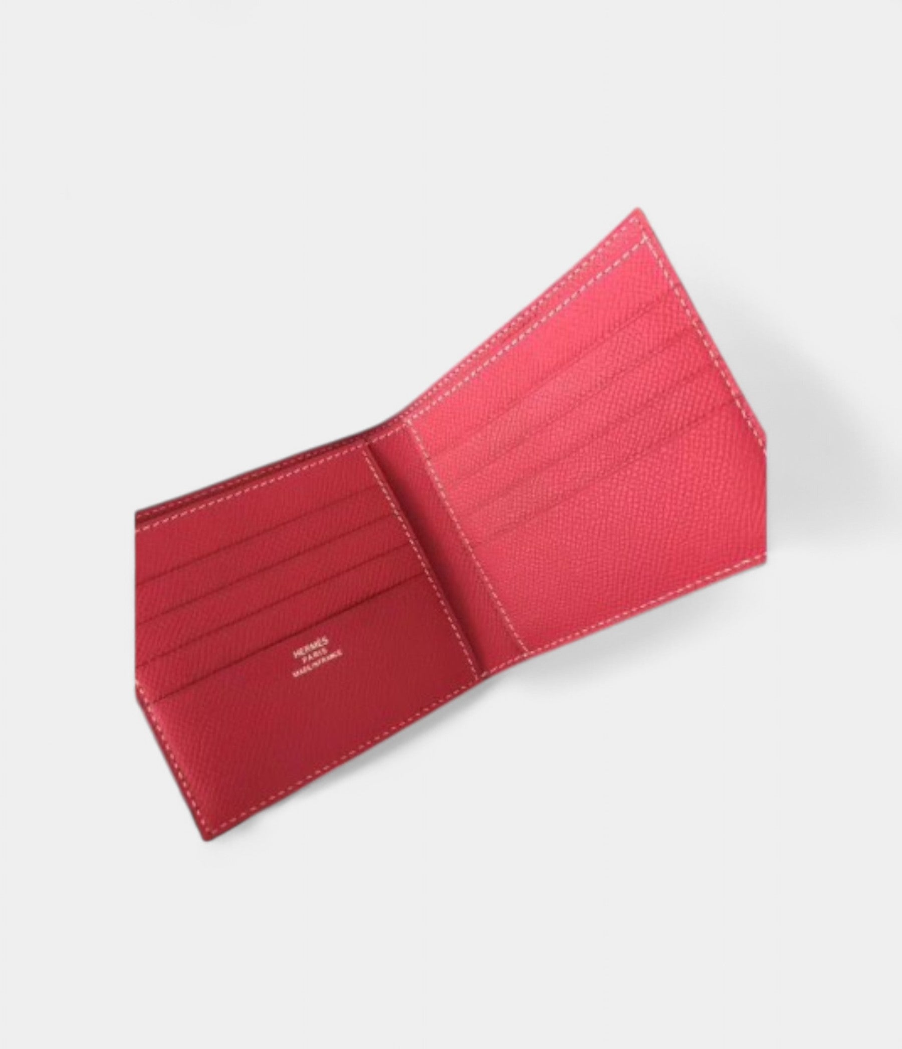 Hermès MC² Copernic Compact Wallet in Rose Red Epsom Leather