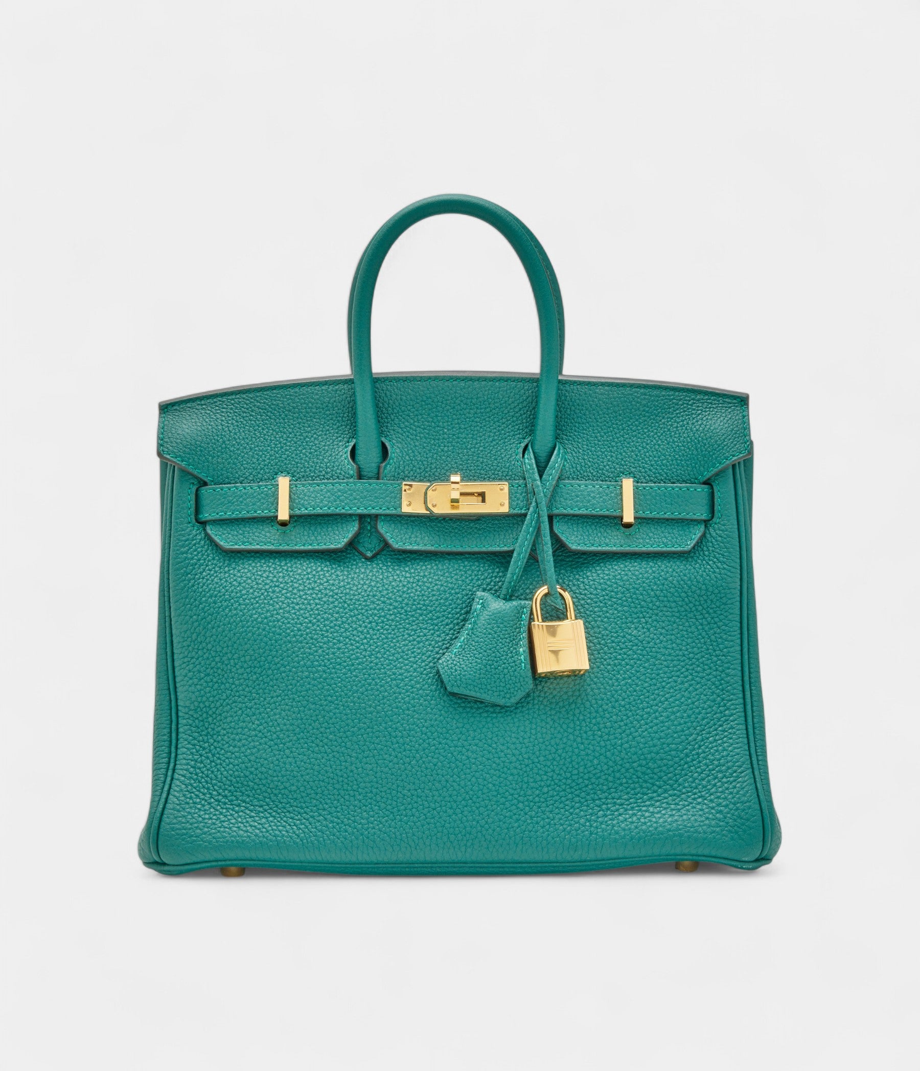 Hermès Malachite Togo Birkin 25 Gold Hardware
