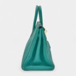 Hermès Malachite Togo Birkin 25 Gold Hardware