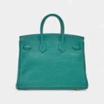 Hermès Malachite Togo Birkin 25 Gold Hardware