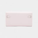 Hermès Mauve Pale Evercolor Kelly To Go Wallet Palladium Hardware