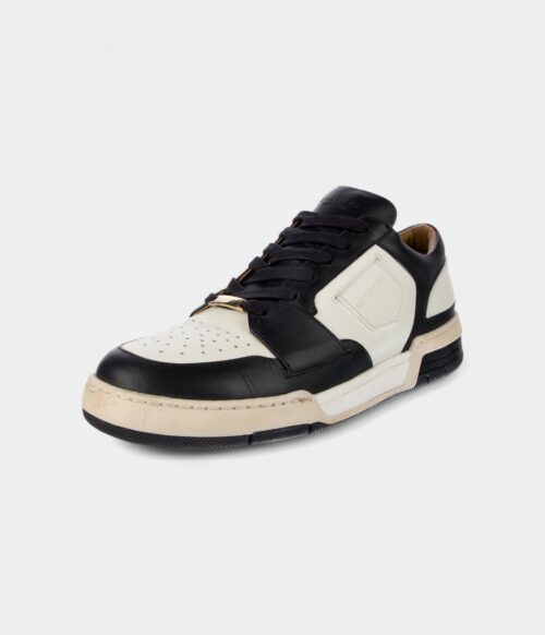 Hermès Men's Leather Colorblock Pattern Sneakers
