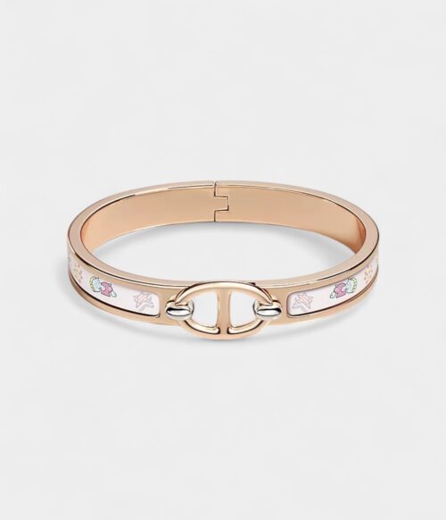 Hermès Mini Clic Chaîne d'Ancre Funny Ice Cream Bracelet Jasmin