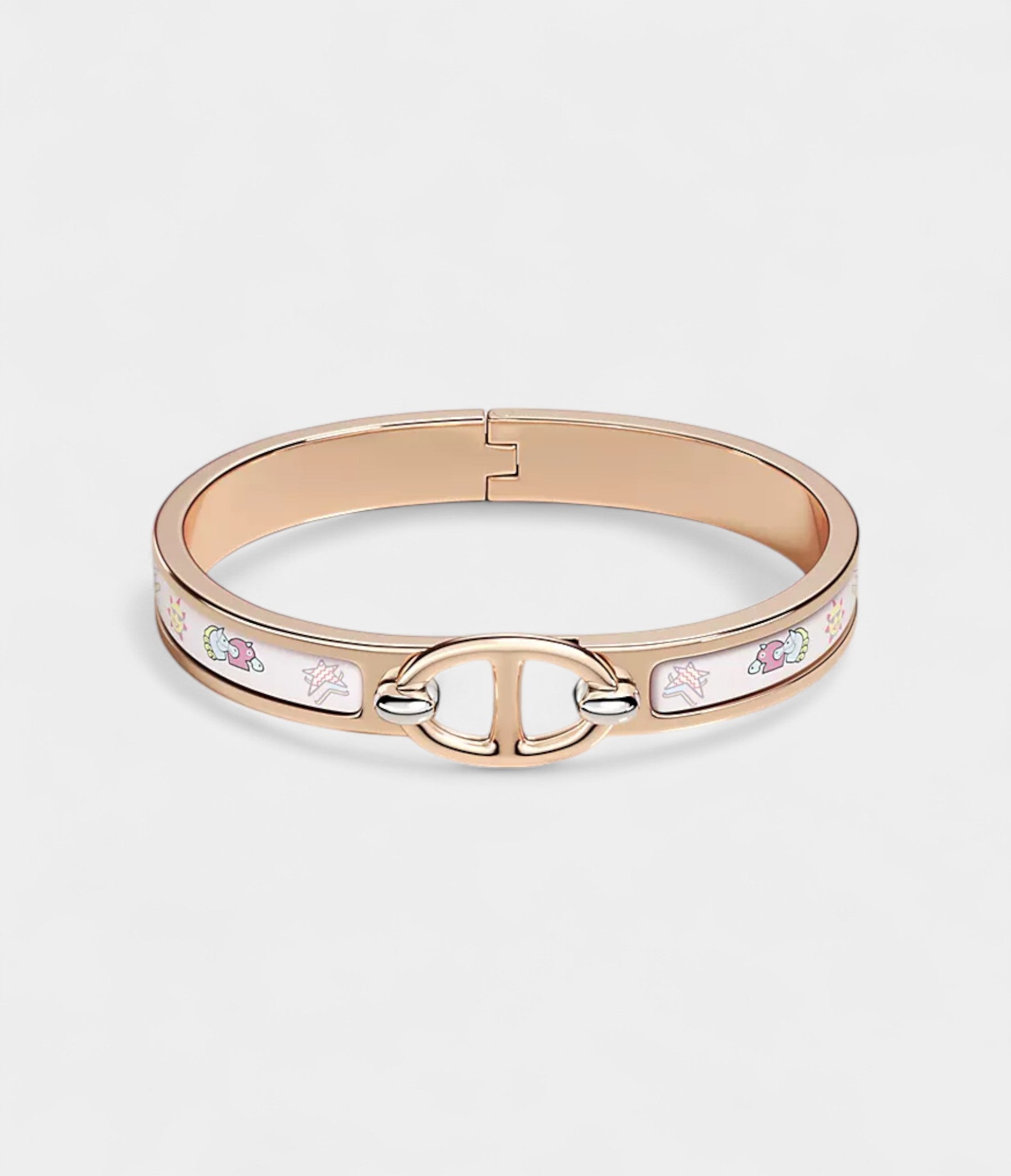 Hermès Mini Clic Chaîne d'Ancre Funny Ice Cream Bracelet Jasmin