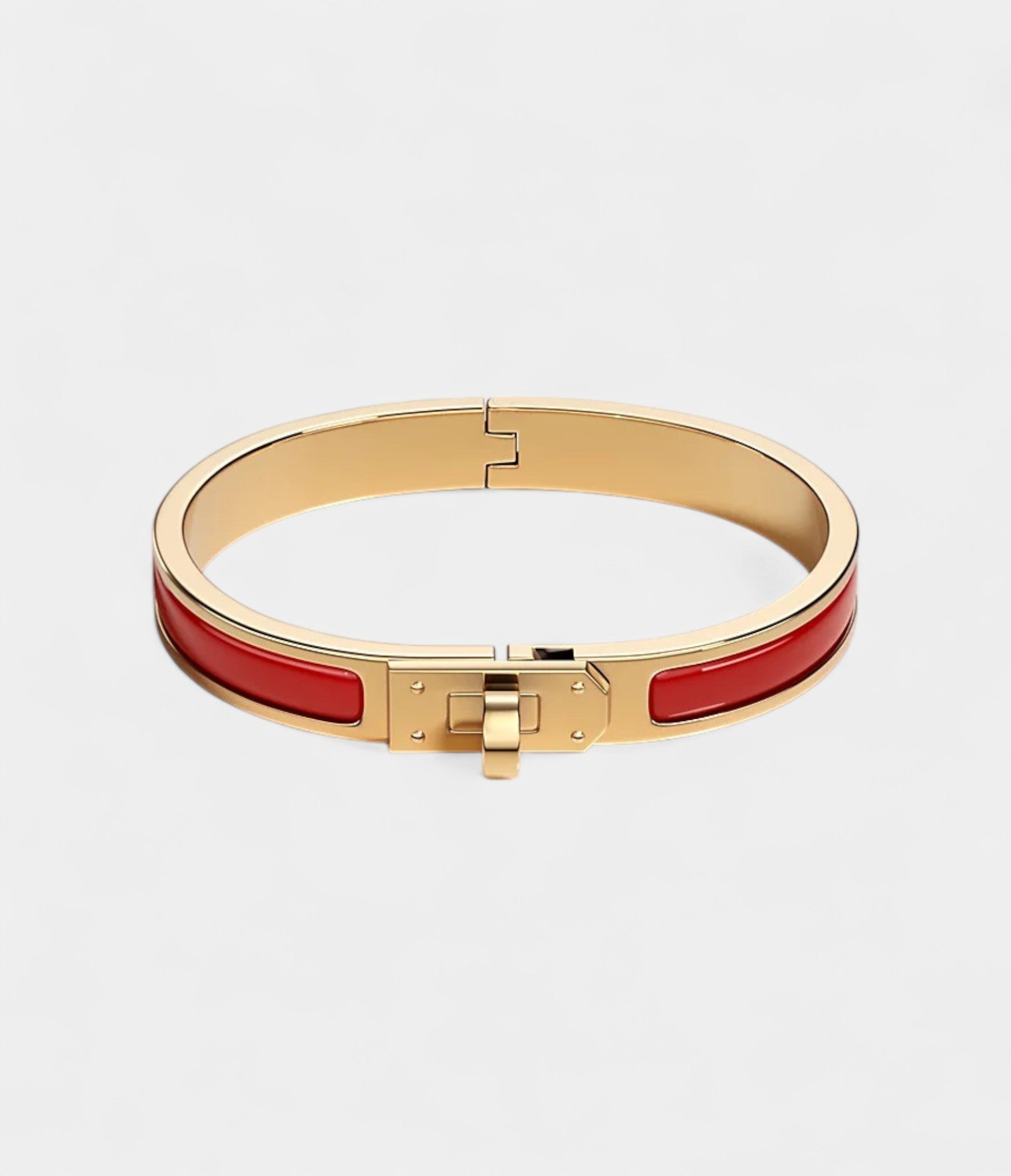Hermès Mini Clic Kelly Bracelet Rouge Amarante