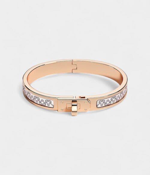 Hermès Mini Clic Kelly Little Hearts Bracelet Dawn